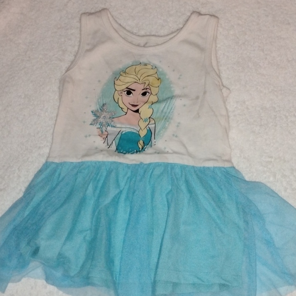 Disney Frozen Elsa Dress - White and Blue